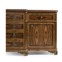 English Traditional Sideboard with Brass Inlay