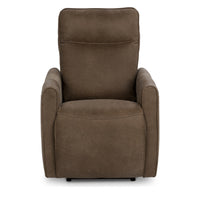 Zero Gravity Leather Power Recliner in Toffee