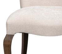 Louis XV Dining Chairs in Cream with Dark Brown Legs, Sets of 2 - view 6