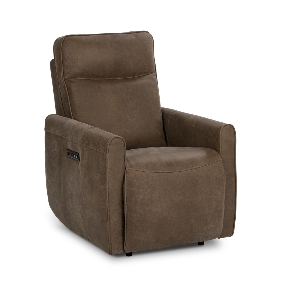 Zero Gravity Leather Power Recliner in Toffee, alternate view