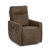 Zero Gravity Leather Power Recliner in Toffee, alternate view