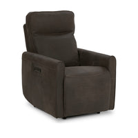 Zero Gravity Leather Power Recliner in Dark Brown, alternate view