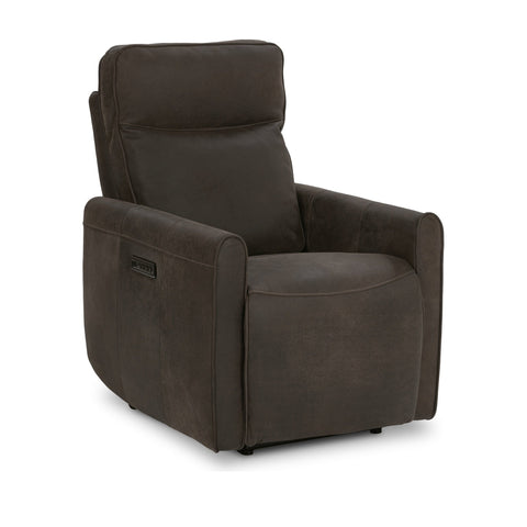 Zero Gravity Leather Power Recliner in Dark Brown