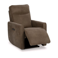 Zero Gravity Leather Power Recliner in Toffee, alternate view