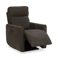 Zero Gravity Leather Power Recliner in Dark Brown, alternate view