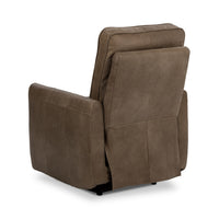 Zero Gravity Leather Power Recliner in Toffee, alternate view