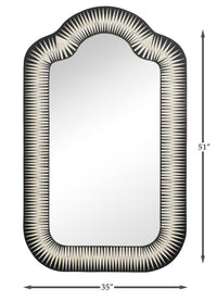 Anglo-Indian Style Bone Inlay Mirror with Arched Crown - view 7