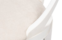 Deco Klismos Dining Chairs in White with Cream Seats, Sets of 2 - view 9
