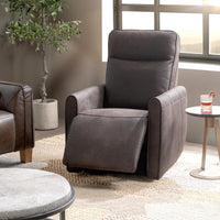 Zero Gravity Leather Power Recliner in Dark Brown, alternate view