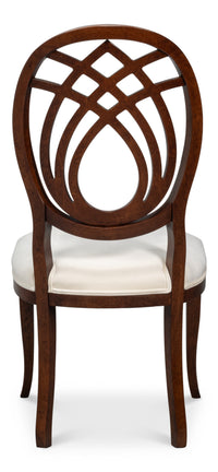 Neoclassical Dining Chairs, Ribbon Backs in Walnut, Sets of 2 - view 4