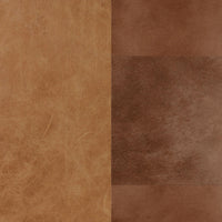 Sedona Brown leather and hair-on-hide material close-up