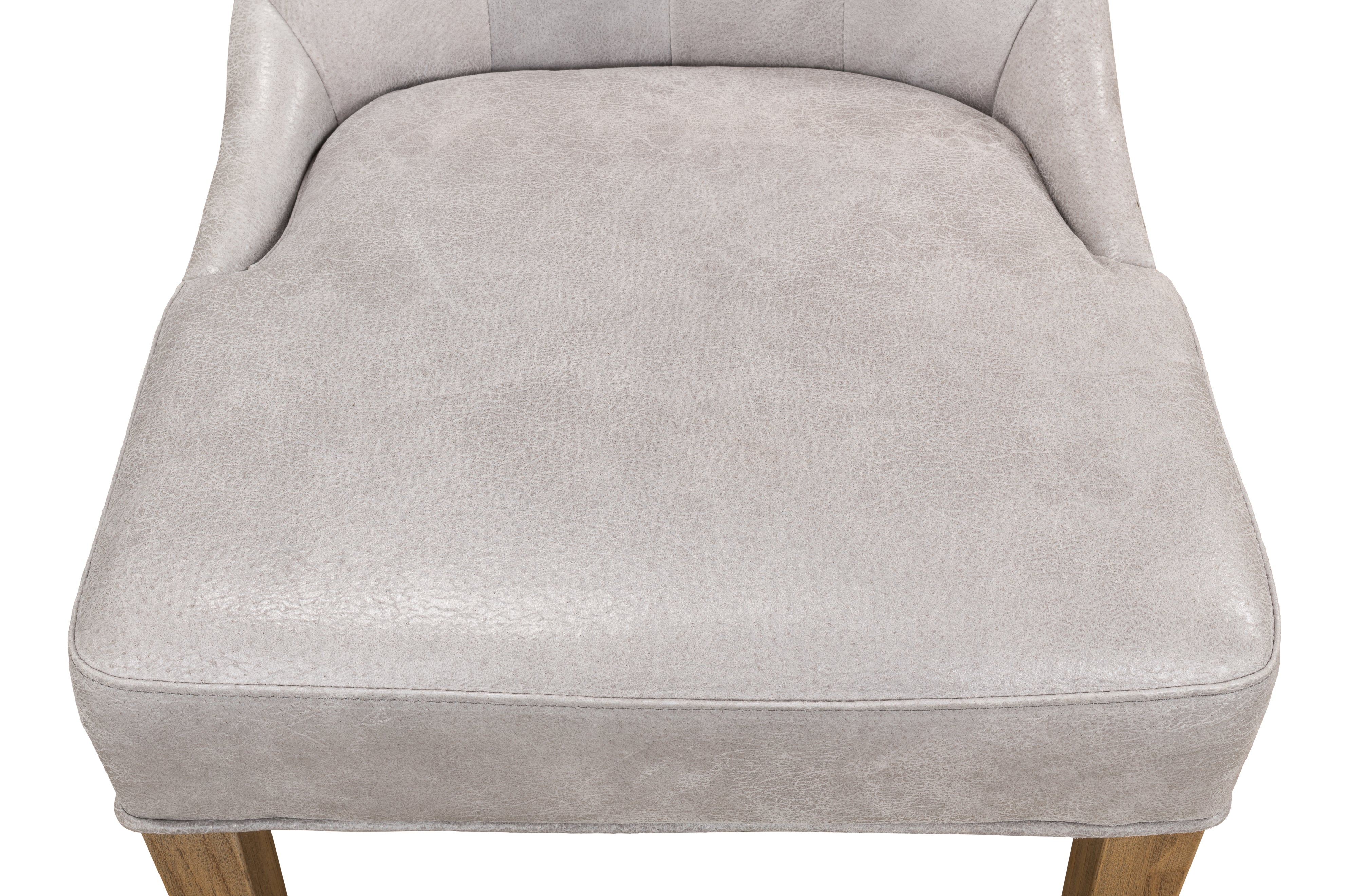 Tufted Dining Chairs in Gray Leather, Sets of 2 - view 8