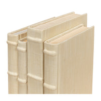 Linen Book Set of 12 in Ivory with Stitched Cloth Covers