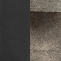 Onyx Black leather and mottled hair-on-hide material close-up