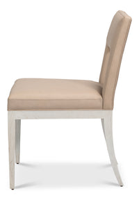 Keyhole Back Leather Dining Chairs, Sets of 2 - view 3