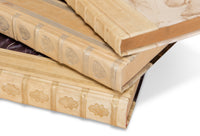 Leather Bound Ivory Book Set with Decorated Spines, Set of 24 - view 8