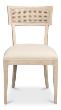Swedish Klismos Cane Back Dining Chairs, Bleached Oak, Sets of 2 - view 2