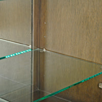 Midnight Oak China Cabinet with Glass Shelves