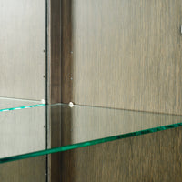 Midnight Oak China Cabinet with Glass Shelves