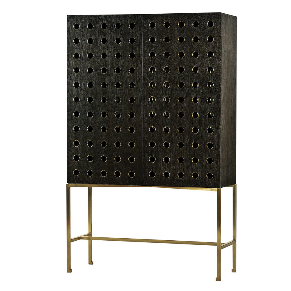 Midnight Oak China Cabinet with Glass Shelves