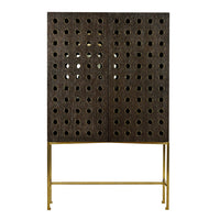 Midnight Oak China Cabinet with Glass Shelves