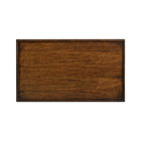 Small Country Wood Coffee Table with Shelf, view 3