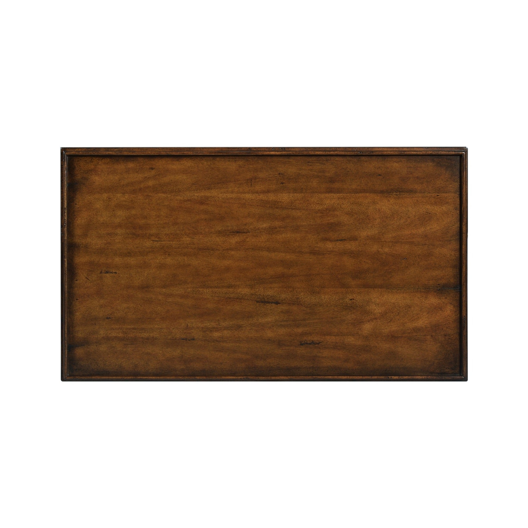 Small Country Wood Coffee Table with Shelf, view 3