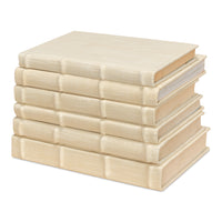 Linen Book Set of 12 in Ivory with Stitched Cloth Covers