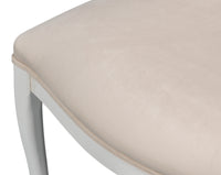 Cane Back Dining Chairs in White with Taupe Velvet, Sets of 2 - view 10