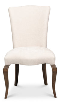 Louis XV Dining Chairs in Cream with Dark Brown Legs, Sets of 2 - view 2