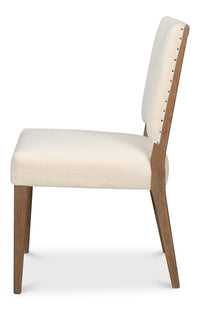 Parsons Dining Chairs in Beige with Medium Brown Legs, Sets of 2 - view 3