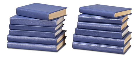 Blue Book Set in Shagreen-Embossed Leather, Set of 12