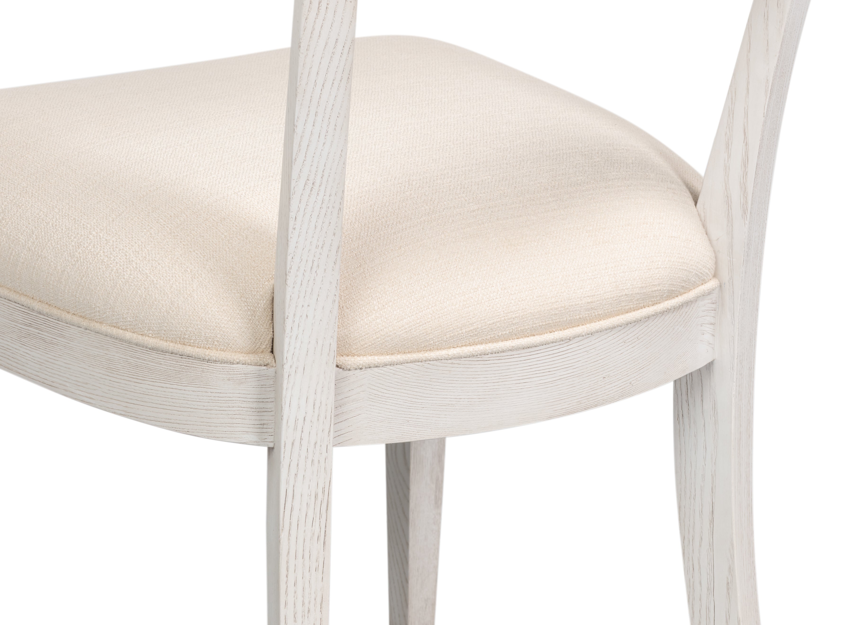 Swedish Klismos Cane Back Dining Chairs in White, Sets of 2 - view 7
