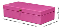 Pink Leather Box, Set of 2