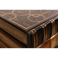 Hand-Painted Faux-Book Chairside Chest with Four Drawers - additional view