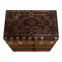 Hand-Painted Faux-Book Chairside Chest with Four Drawers - additional view