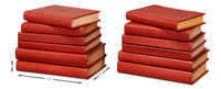 Shagreen Embossed Red Book Set in Leather, Set of 12 - view 10