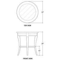 Rustic European Round Side Table