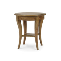 Rustic European Round Side Table