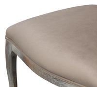 Louis XV Cane Back Dining Chairs in Gray with Taupe Seats, Sets of 2 - view 10
