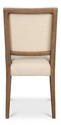 Parsons Dining Chairs in Beige with Medium Brown Legs, Sets of 2 - view 4