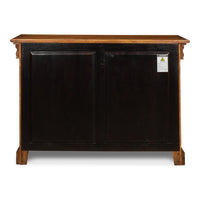 Traditional Walnut Sideboard Cabinet – Paneled Doors and Tassel Pulls - additional view