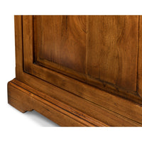 Traditional Walnut Sideboard Cabinet – Paneled Doors and Tassel Pulls - additional view