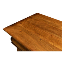Traditional Walnut Sideboard Cabinet – Paneled Doors and Tassel Pulls - additional view