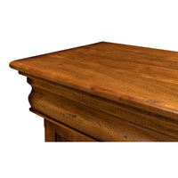 Traditional Walnut Sideboard Cabinet – Paneled Doors and Tassel Pulls - additional view