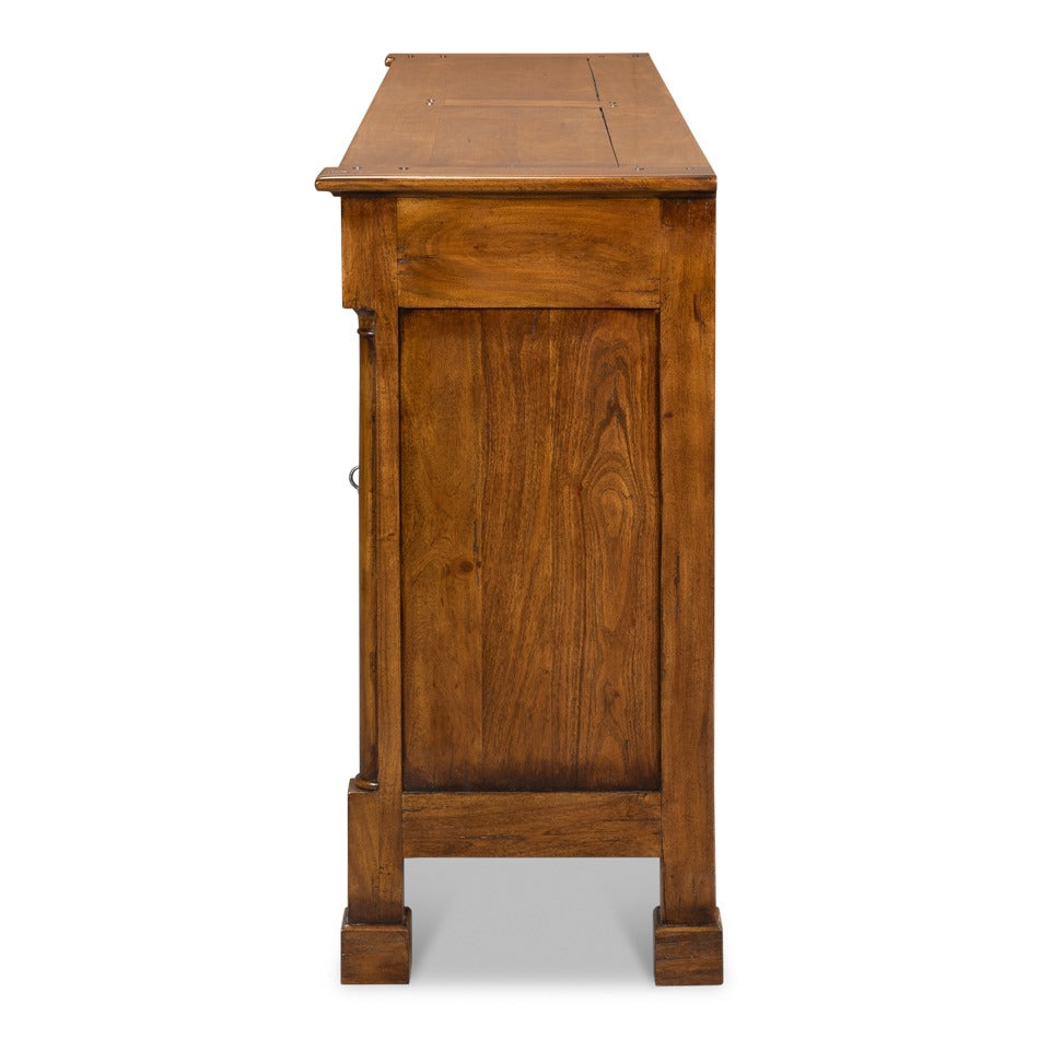 Traditional Walnut Credenza – Fruitwood Finish, Fluted Stile - additional view