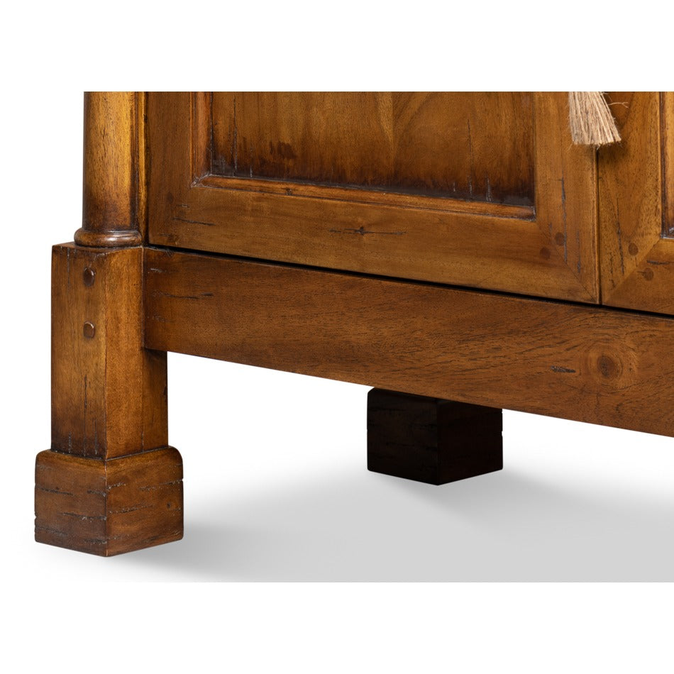 Traditional Walnut Credenza – Fruitwood Finish, Fluted Stile - additional view