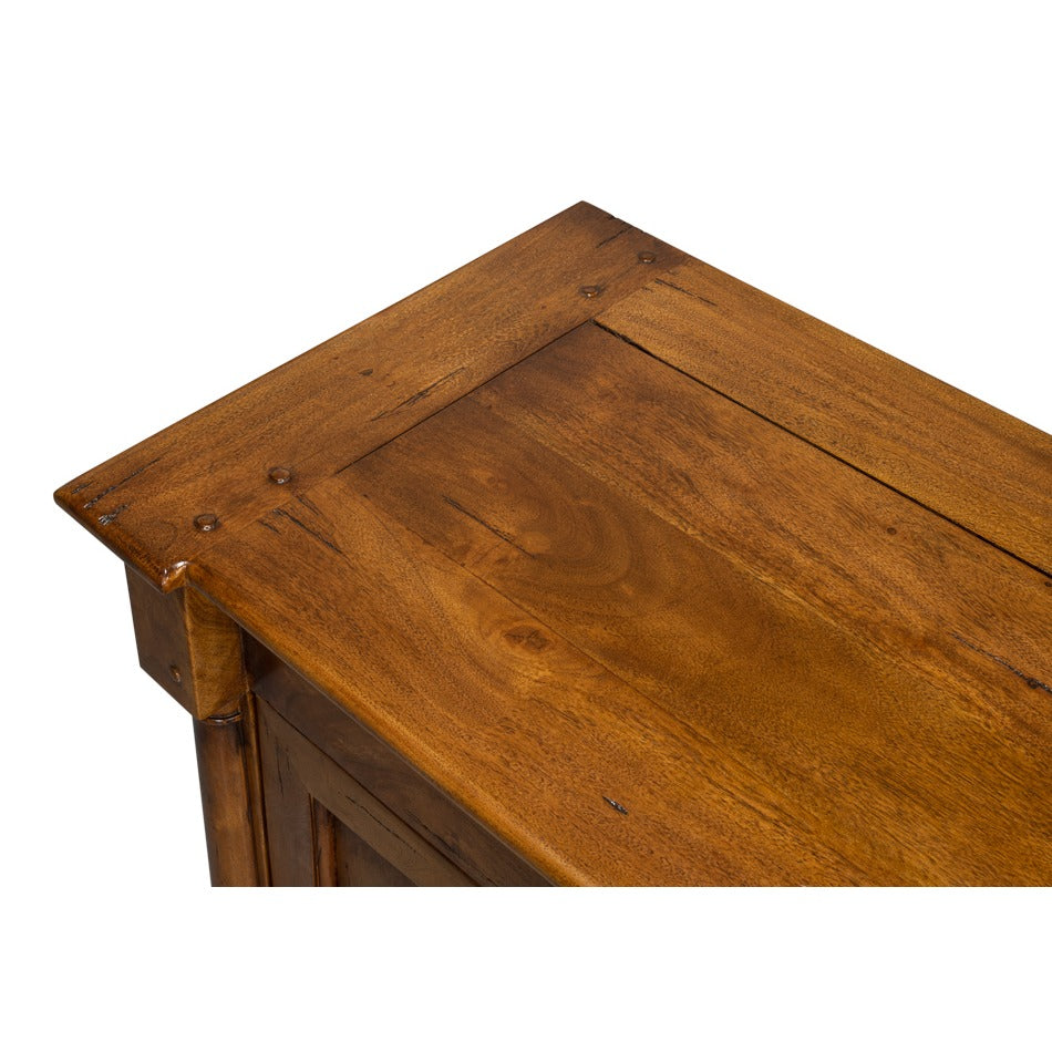 Traditional Walnut Credenza – Fruitwood Finish, Fluted Stile - additional view