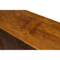 Traditional Walnut Credenza – Fruitwood Finish, Fluted Stile - additional view