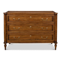 Traditional Walnut Chest of Drawers – Faux Keyhole Escutcheons - additional view